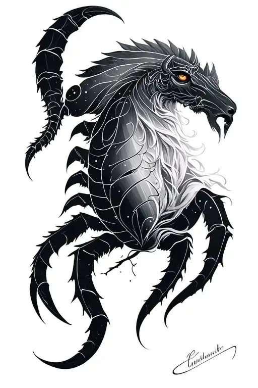 gemini virgo scorpio zodiac tattoo design idea