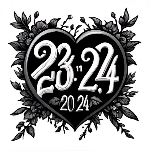 "23.11.2024" herz tattoo design idea