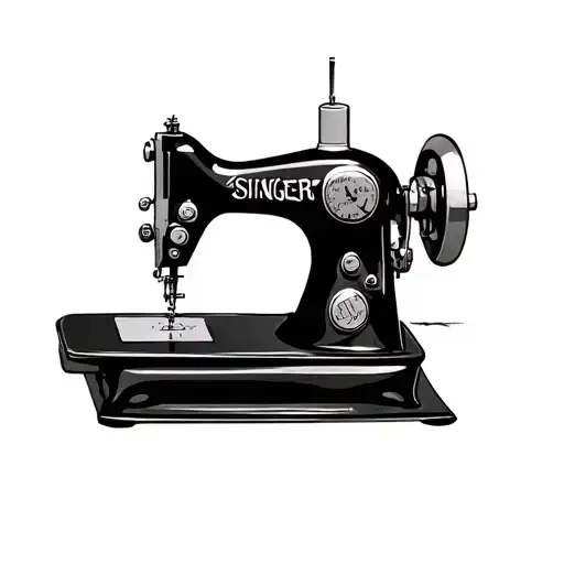 Singer sewing machine tattoo design idea