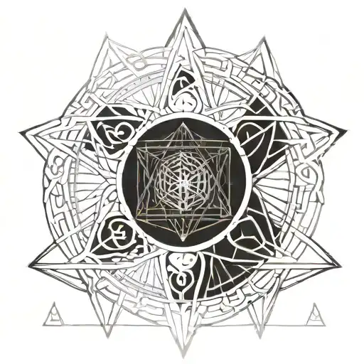 hermetic Celtic geometry golden ratio tattoo design idea