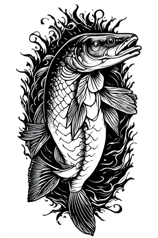 Northern Pike tattoo design idea