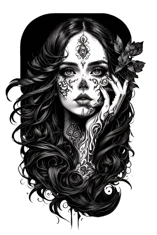 Dark Fantasy tattoo design idea