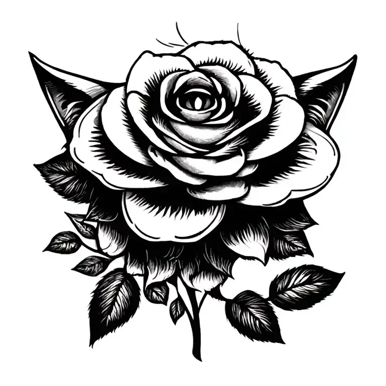 a cat tattoo design idea