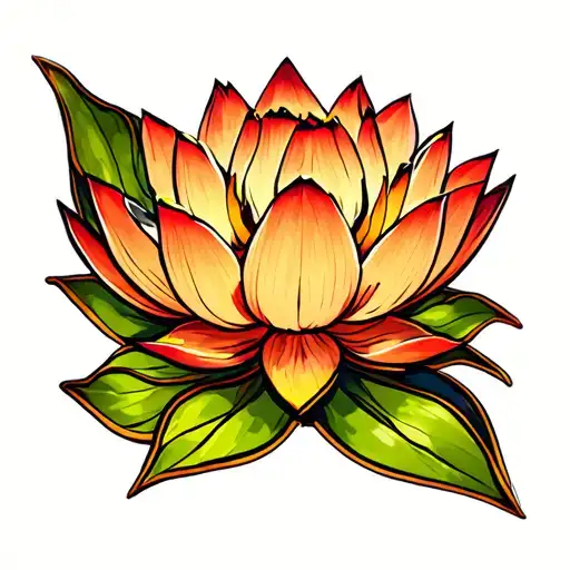 lotus tattoo design idea