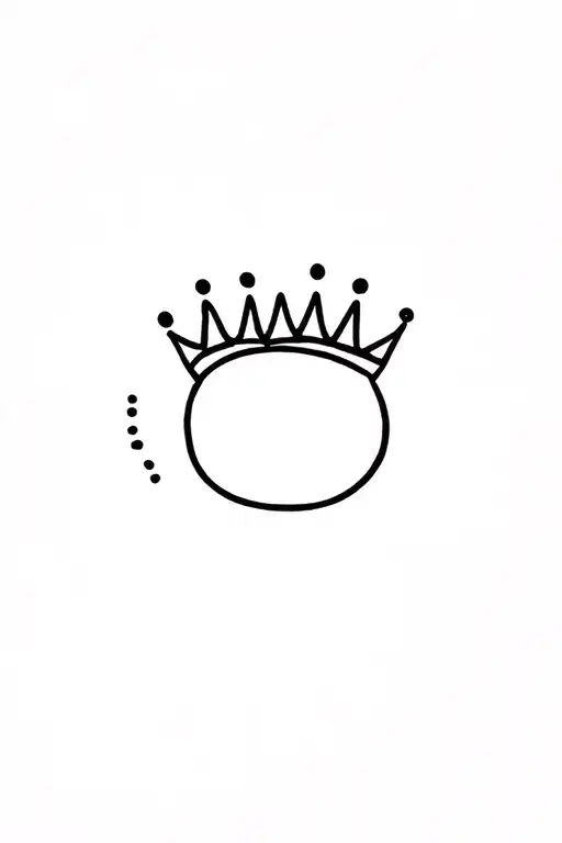 Crown Date of birth tattoo design idea
