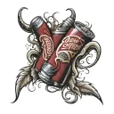 deftones with a dr peppers tattoo design idea