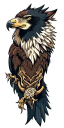 Eagle And Wolf tattoo design idea