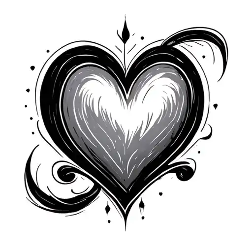 a fine line heart, simple yet clean design tattoo design idea