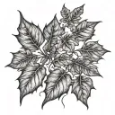 Ivy leaves falling tattoo design idea