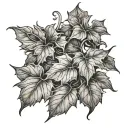 Ivy leaves falling tattoo design idea