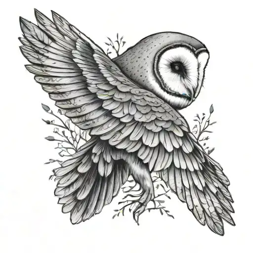 Barn Owl tattoo design idea