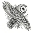 Barn Owl tattoo design idea