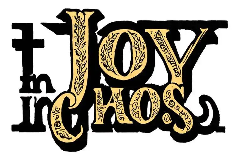 "Joy in chaos" Joy in chaos tattoo design idea