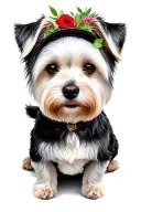 Maltese dog looking tattoo design idea