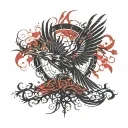 Phoenix Bird Inside A Tree Of Life tattoo design idea