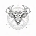 aries taurus cusp tattoo design idea