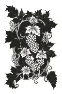 Dionysus grapevine wreath tattoo design idea