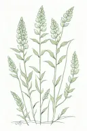 field of lupine tattoo design idea