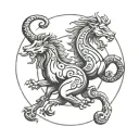 zodiac sign 2001 tattoo design idea