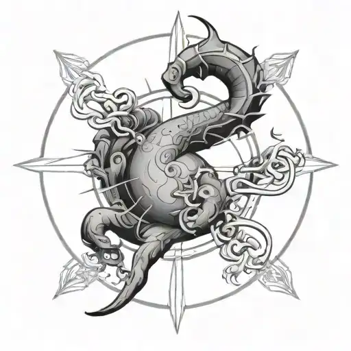 zodiac sign 2001 tattoo design idea