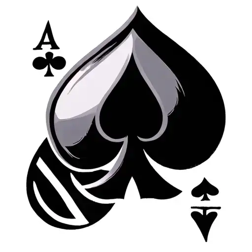 pink sissy of spades surrounded tattoo design idea