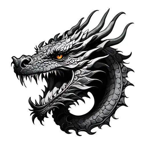 dragon head butthole tattoo tattoo design idea