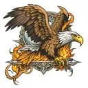 Przemysl Poland eagle fire tattoo design idea
