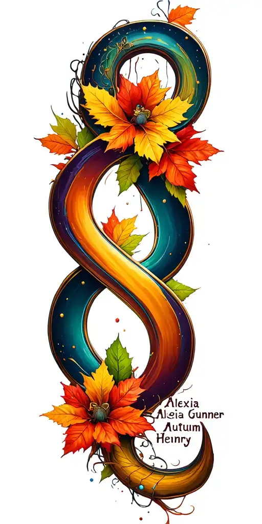 "Alexia Gunner Autum Henry" infinity symbol made tattoo design idea