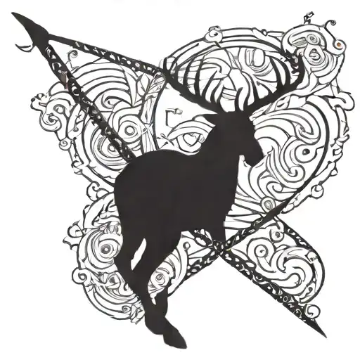 Sagittarius tattoo design idea
