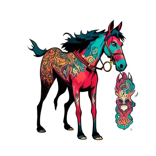 bojack horseman and pain tattoo design idea