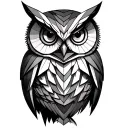 Geometric Owl tattoo design idea