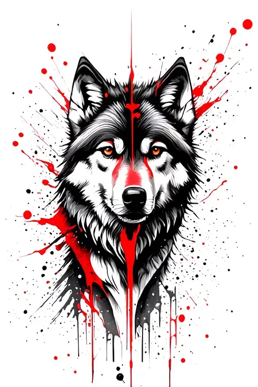 nordic 2 wolves skoll tattoo design idea