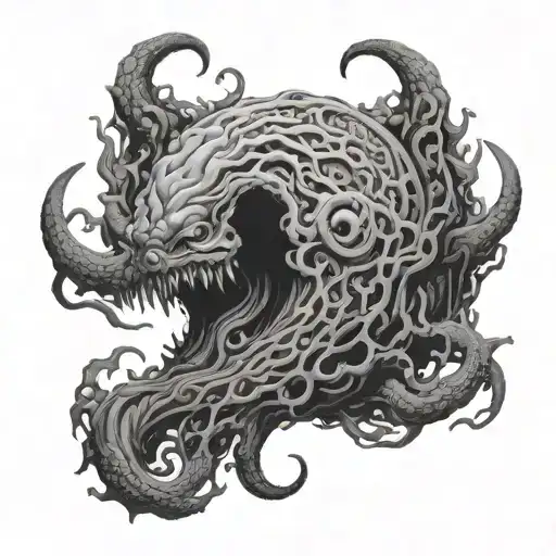azathoth hp lovecraftian tattoo design idea
