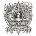 combine the artwork for Def leppard albums pyromania hysteria adrenalize  tattoo design idea