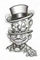 R.I.P Uncle Pennybags wit 100 dollars tattoo design idea