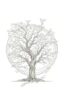 tree of life back representing all that is divine tattoo African inspired fluidity in the trunk of the tree tattoo design idea