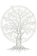 tree of life back representing all that is divine tattoo African inspired fluidity in the trunk of the tree tattoo design idea