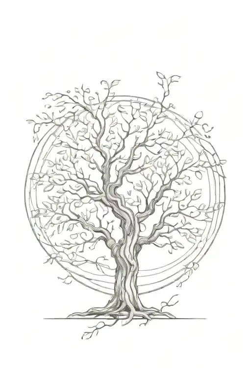 tree of life back representing all that is divine tattoo African inspired fluidity in the trunk of the tree tattoo design idea