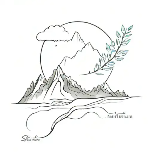 elevation solitude happiness tattoo design idea