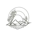 elevation solitude happiness tattoo design idea