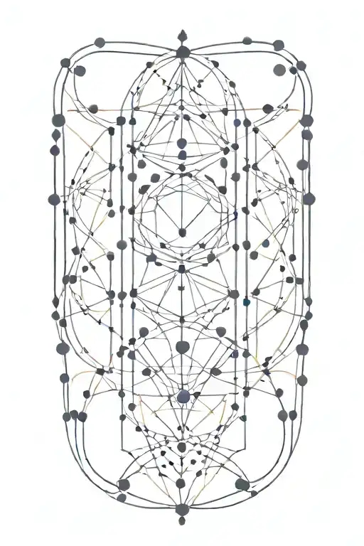 lines and dots tattoo design idea