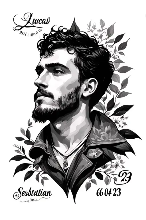 Lucas Sebastián Birth Date 06/04/23 tattoo design idea