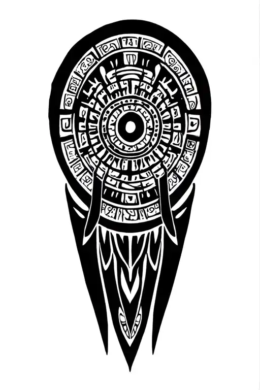 mayan calendar tattoo design idea