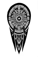 mayan calendar tattoo design idea