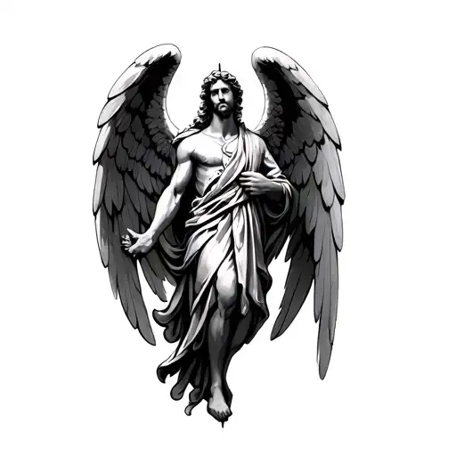 Archangel Michael tattoo design idea