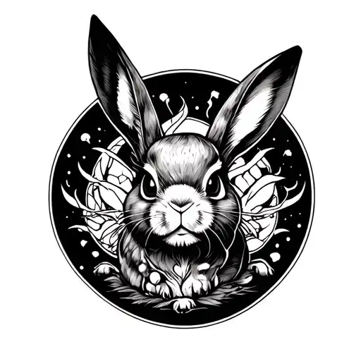 Plague dr bunny tattoo design idea