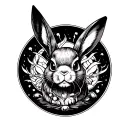 Plague dr bunny tattoo design idea