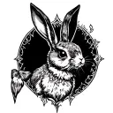 Plague dr bunny tattoo design idea