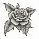 Rose Mandala inspired heart tattoo design idea