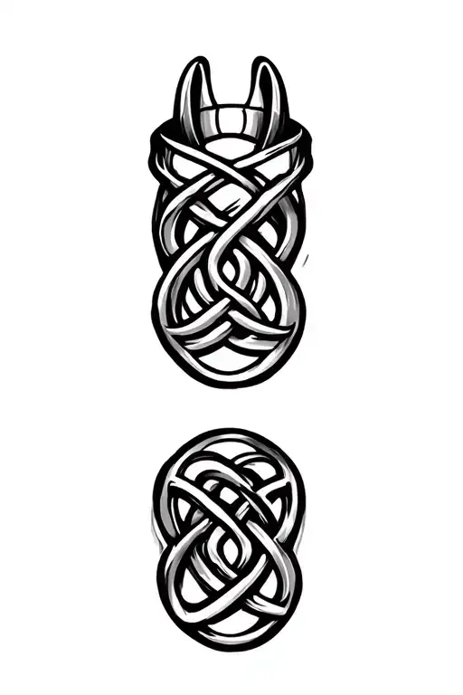 celtic knot ring finger tattoo design idea